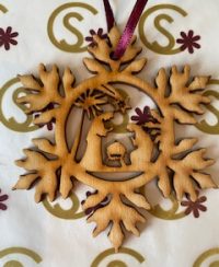 Nativity in a snowflake