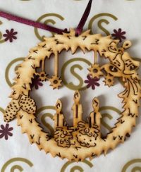 Candle in wreath