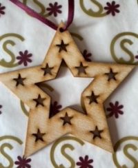 Star with cut out stars